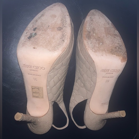 Beige Jimmy Choo Size 36 Slingback Shoes - Picture 3 of 7